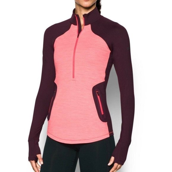 Under Armour Tops - Under Armour ColdGear Reactor 1/2 Zip Women’s Shirt Marathon Red Light, XS NEW
